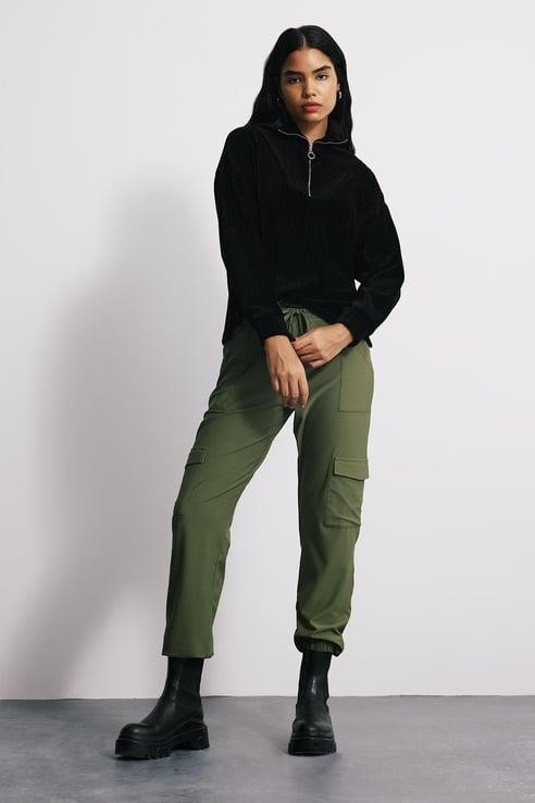 Babokah Dik Yaka Fermuarlı Kadife Sweatshirt görsel 8