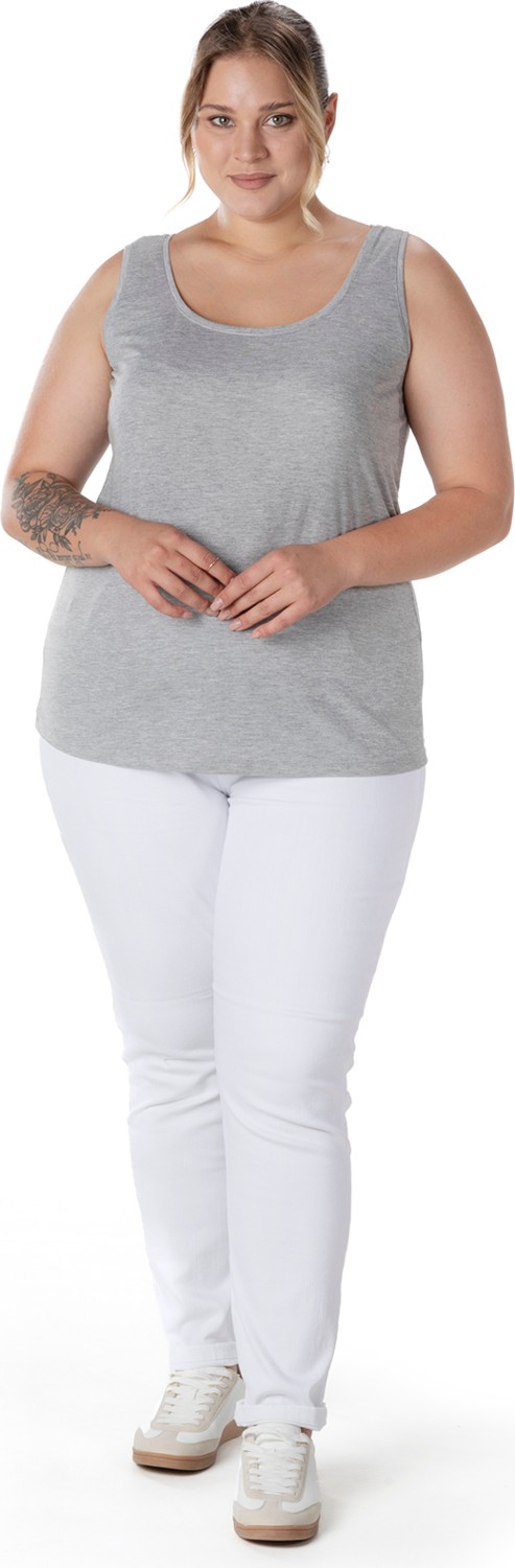 Stil Diva Büyük Beden Sıfır Kol Basic Atlet 1097164 görsel 2