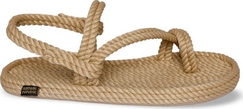Nomadic Republic Hawaii Kauçuk Tabanlı Kadın Halat Sandalet - Bej görsel 3