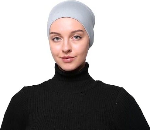 1001 Kadın Penye Dikişsiz Tesettür Bandana Bone Spor Saç Bandı görsel 3