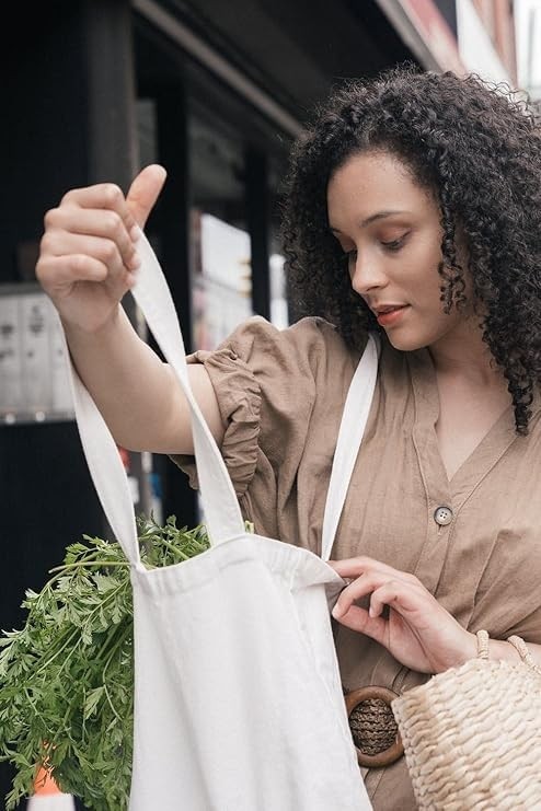 1001 Texfix, Tote Bag, Bez Çanta, Çevre Dostu Alışveriş ÇANTASI,%100 Pamuklu Tuval, Yeniden Kullan görsel 2