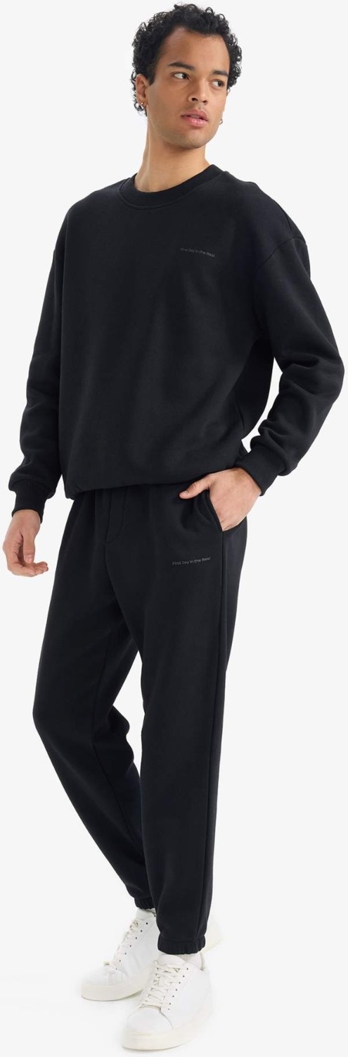 DeFacto Boxy Fit 2'li Takım Bisiklet Yaka Baskılı Sweatshirt Eşofman Altı F9623AX25AU görsel 8