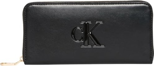 1001 Bold Ck Long Zip Around Kadın Cüzdan Black Tek Beden görsel 2