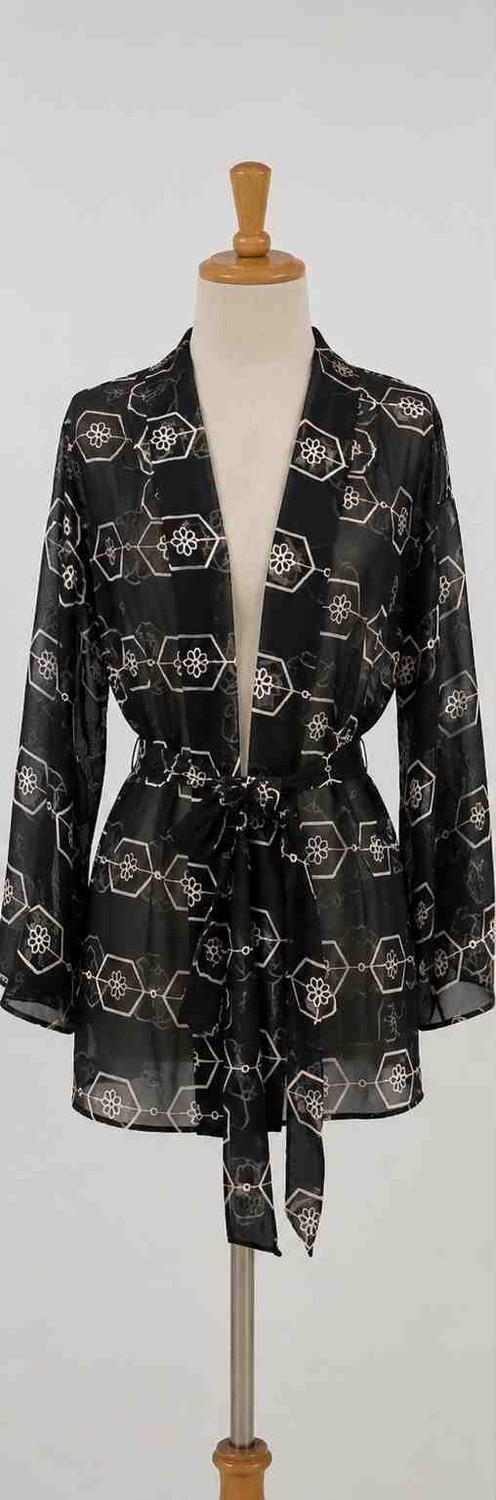 Daisy Tasarım Fisto Desenli Şifon Kimono görsel 3