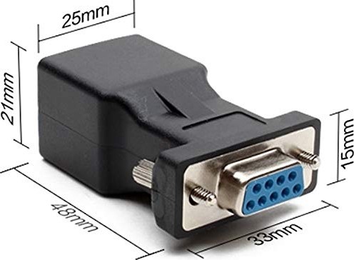 Aesco Alfais 4349 30 M RS232 To RJ45 9 Pin Ethernet Adaptör Ekleme Ek Uzatıcı CAT5E 6 Extender Çevirici Dönüştürücü görsel 3