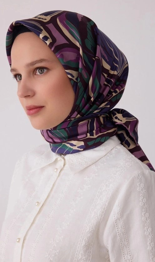 Belli Twill Ipek Eşarp 26KA4417D01 84 görsel 2