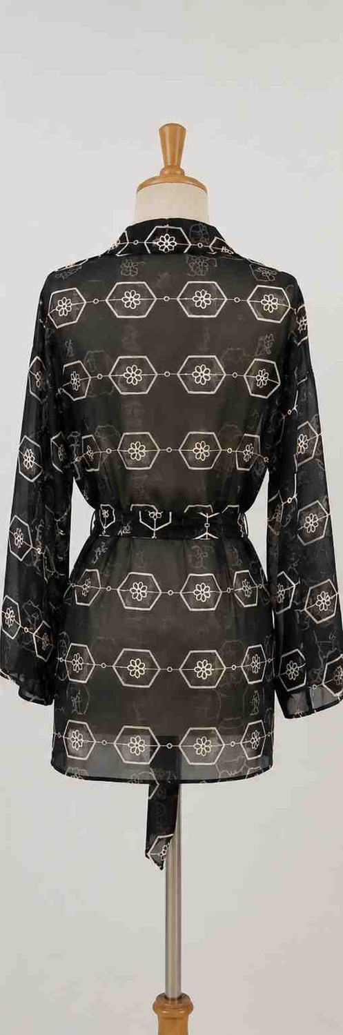 Daisy Tasarım Fisto Desenli Şifon Kimono görsel 4