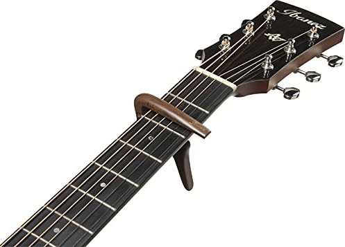 Die Grup Gitar Capo, Akustik Gitarlar ve Elektro Gitarlar Için. Tek Elle Kullanım, Ahşap Etkisi. görsel 3