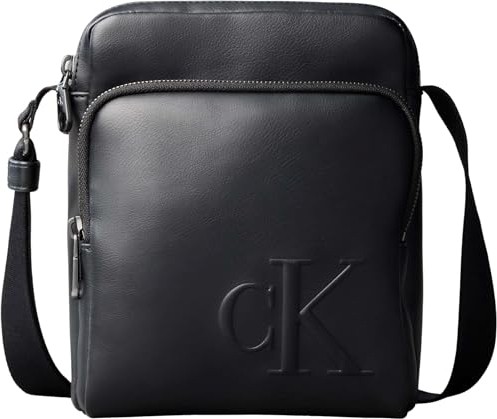 1001 Bold Ck Pocket Reporter Erkek Çapraz Askılı Çanta Black Os görsel 2