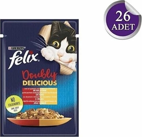 Die Grup Çifte Lezzet Sığır & Tavuklu Kedi Yaş Mama (26 x 85 Gr) görsel 2
