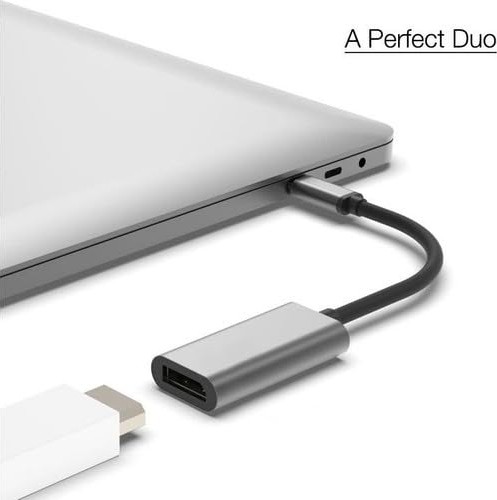 Die Grup Coverzone Type-C To Displayport Adaptör USB C Dp Çevirici Notebook Pc Bilgisayar Uyumlu HC67 (Hdmı Değildir) görsel 4