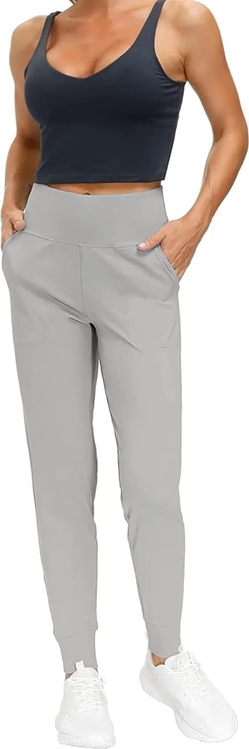 Storekadın Yüksek Bel Yoga Koşu Egzersiz Joggers Hafif Eşofman Altı görsel 2