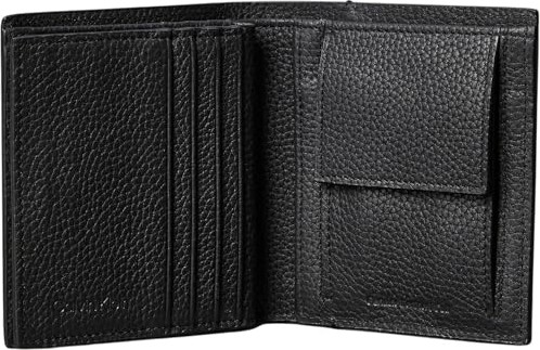 1001 Foıl Emboss Slım Trıfold W/coın Erkek Cüzdan Black Tek Beden görsel 5