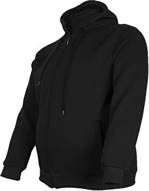 Lifeguard Büyük Beden Kapşonlu Fermuarlı Kışlık Sweatshirt