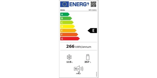 Resim Regal Nfk 52021 471 Lt E Enerji Sınıfı No Frost Kombi Buzdolabı 