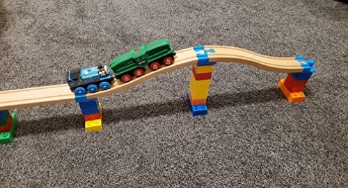 Die Grup 5 Parça Duplo To Brio Uyumlu Ahşap Tren Rayı Adaptör Seti görsel 3