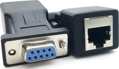Aesco Lunatic 4943 RS232 To RJ45 9 Pin Ethernet Adaptör Ekleme Ek Uzatıcı Extender Çevirici Dönüştürücü 30 Metreye Kadar Sinyalleri Iletir. RS232 Portu Cat5 CAT5E Cat6 Cat7 Ağ Kabloları Üzerinden Iletin.