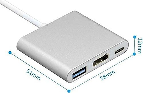 Die Grup Daytona CF01 Macbook Uyumlu 4K Full Hd 1080P Type C To 3 Portlu HDMI - USB 3.0 - Pd Çevirici Hub Adaptör görsel 4