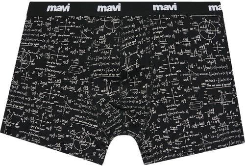 Mavi Baskılı Siyah Boxer 0910049-85857 görsel 3