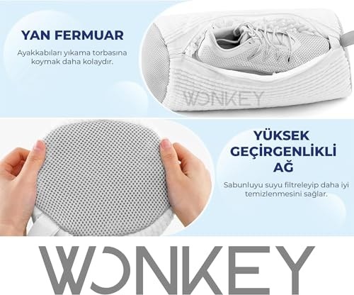 1001 Özel Tasarım Ayakkabı Yıkama Çantası, Yeniden Kullanılabilir Ayakkabı Yıkama Torbası, Çam görsel 4