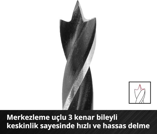 Die Grup Orijinal Einhell S-Case Ahşap Delme Uç Seti, 10 Parça (C45 Çelik, 3 Noktalı Merkez Uç, E 6.3 Sap, Saklama Kutusu Dahil) - 49108733 görsel 4