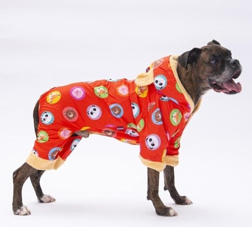 Aesco Turuncu Animals Büyük Köpek Mont Büyük Irk Yağmurluk Köpek Kıyafeti 6xl