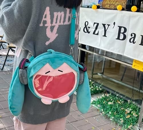 1001 Anime Hatsune Miku Sakura S Versiyonu Kawaii Peluş Omuz Çantası görsel 3