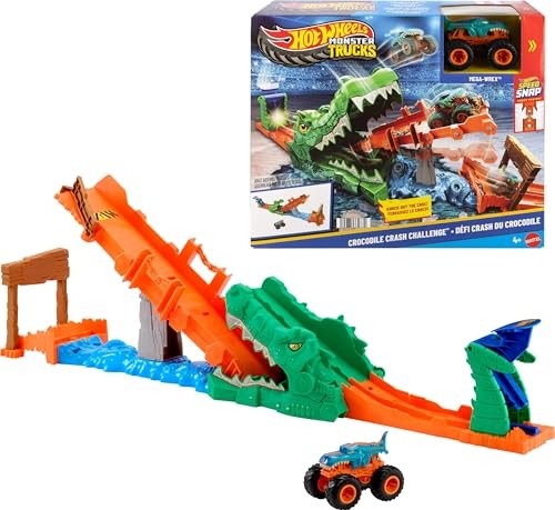 Die Grup Hot Wheels Monster Trucks Timsahı Devir Oyun Seti JJN45