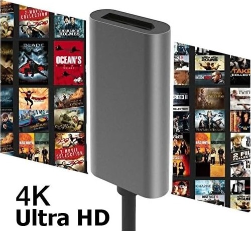 Die Grup Coverzone Type-C To Displayport Adaptör USB C Dp Çevirici Notebook Pc Bilgisayar Uyumlu HC67 (Hdmı Değildir) görsel 2