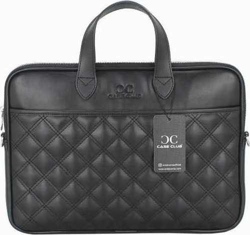 Case Club Tablet El Omuz Evrak Çantası Kapiton Desen 14 Inç Omuz Askılı görsel 7