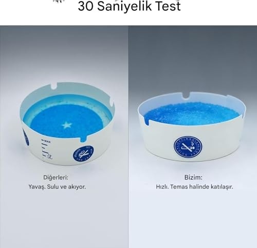 Aesco Mallart® 25’li Kullan At Jel Küllük Seti - Koku Önleyici Sigara Söndürücü, Araç Içi ve Ev Için Pratik Köpük Küllük, 30 Saniyede Jelleşen Taşınabilir Küllük Seti görsel 5