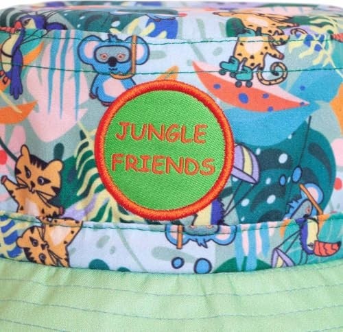 1001 Milk&moo Jungle Friends Ayarlanabilir Bebek Yazlık Şapkası 0-18 Ay görsel 5