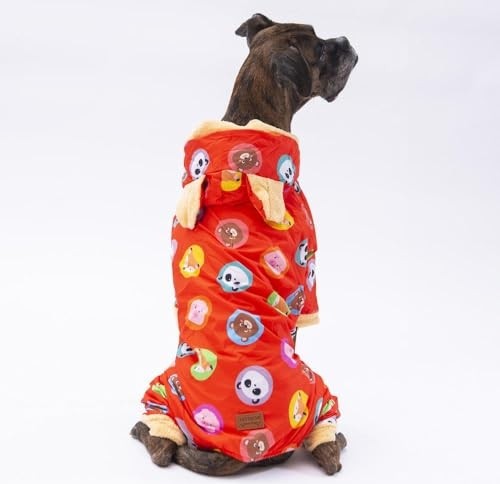 Aesco Turuncu Animals Büyük Köpek Mont Büyük Irk Yağmurluk Köpek Kıyafeti 6xl görsel 3