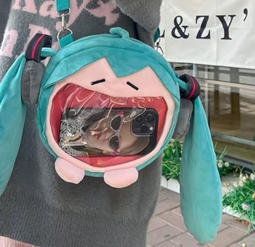 1001 Anime Hatsune Miku Sakura S Versiyonu Kawaii Peluş Omuz Çantası görsel 4