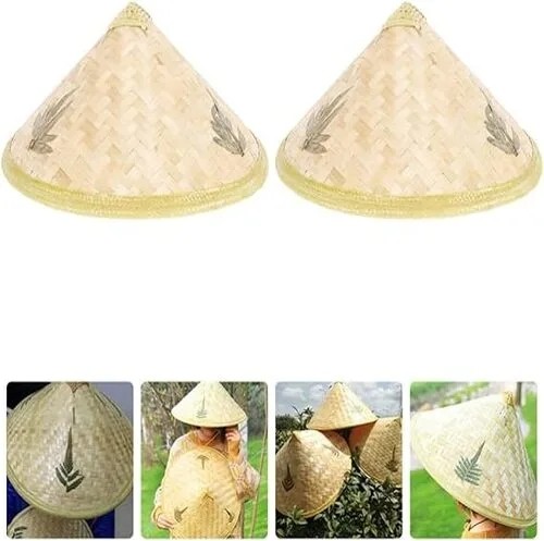 TeknoKapsül Naturel Renk Cambodia Kambyalı Vietnam Şapkası Pvc Hasır görsel 5