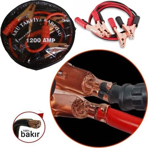 Uravas Store Akü Takviye Kablosu 1200 Amper (Taşıma Çantalı) (5528)
