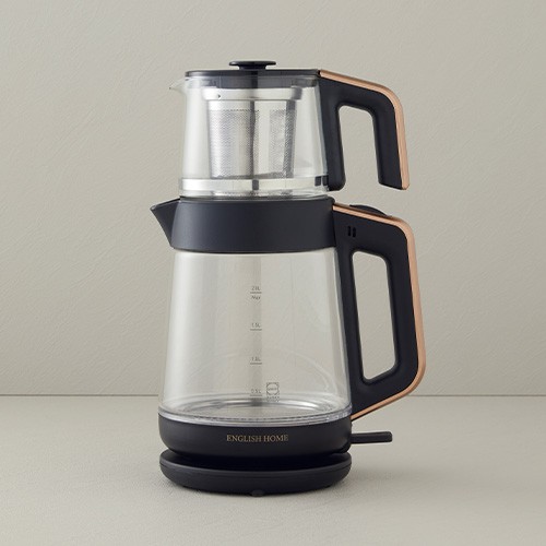English Home Cmk 6001 Cam Çay Makinesi 2l Siyah-Bakır