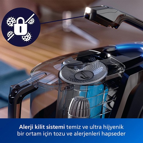 Philips 7000 Serisi PowerPro Max Torbasız Elektrikli Süpürge 750W Alerji Kilit Sistemi ve 2L Toz Haznesi