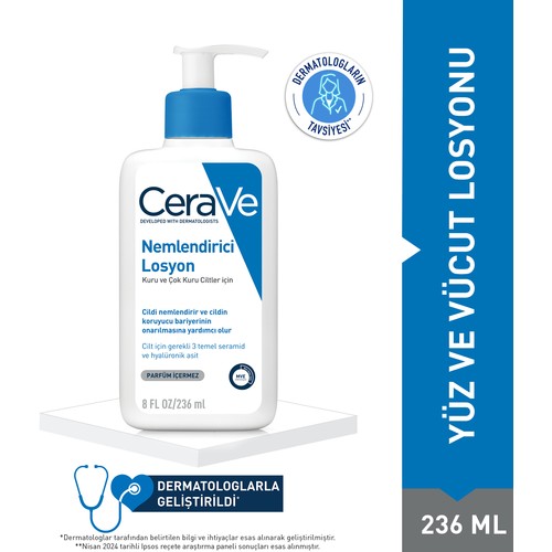 Cerave Nemlendirici Losyon Kuru Ciltler Hyalüronik Asit İçerikli 236 ml