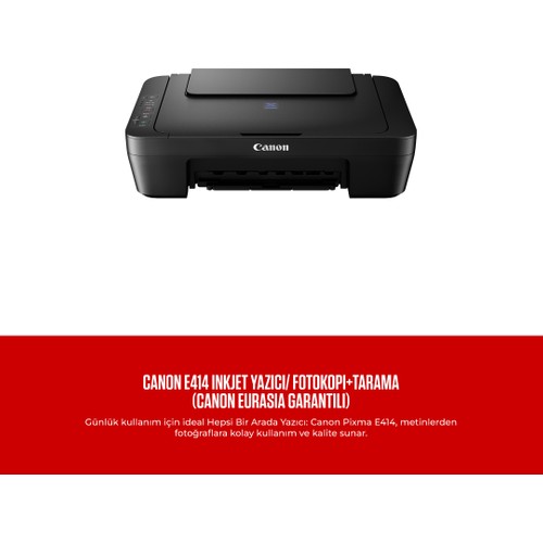 Canon E414 Inkjet Yazıcı/ Fotokopi+Tarama