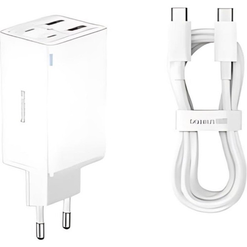 Baseus Super Şarj Akım Korumalı Gan6 Pro 65W Şarj Başlık ve 100W Şarj Kablo 2xusb Şarj Aleti