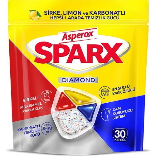 Asperox Sparx  Bulaşık Makinesi Kapsülü 30'lu