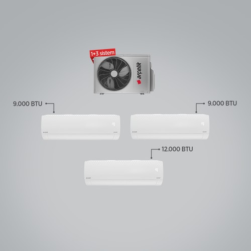 Arçelik ZM18103 A++ 9+9+12 BTU Iç
