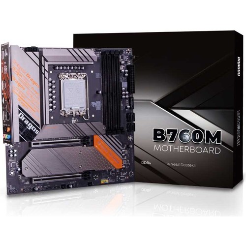 Dragos Dragmode B760M D4PRO Ddr4 Usb3.2 Type C Dp HDMI Ses 2.5gbe Lan 1700P Atx Anakart