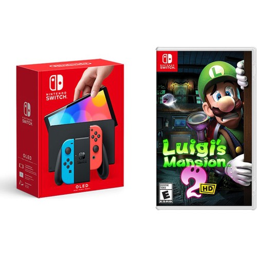 Nintendo Switch OLED Yeni Nesil Konsolu Sıfır + Luigi's Mansion 2 Hd Oyunlu Bundle