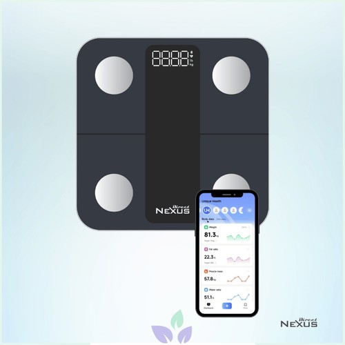 Direct Nexus Bluetooth Bağlantılı Vücut Kitle ve Yağ Ölçer Baskül LCD Ekran