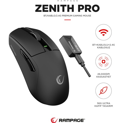 Rampage Zenith Pro 4K Nordic 52833 MCU Gaming Oyuncu Mouse
