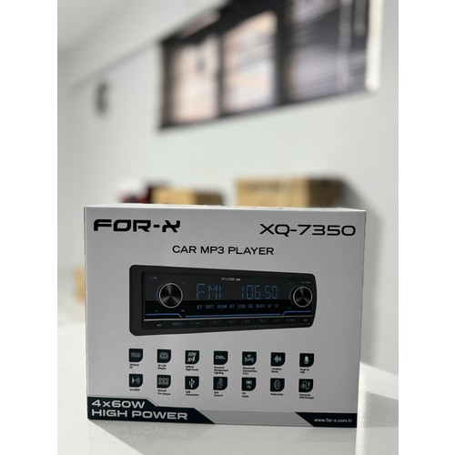 For-X XQ-7350 Oto Teyp 2024 Modeli Bluetooth ve SD Kart Desteği ile Yüksek Ses Kalitesi