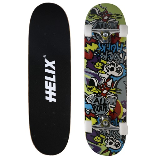 Helix Ka-8 Kaykay 31x8 inç 8 Katmanlı Akça Ağaç ve 54x32 mm PU Tekerlek ile Tasarlandı