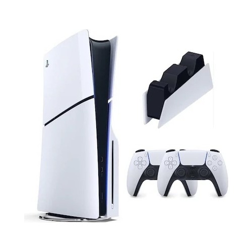 Sony Playstation 5 Slim Cd'li 1 TB Oyun Konsolu Çift Kollu + Şarj Istasyonlu